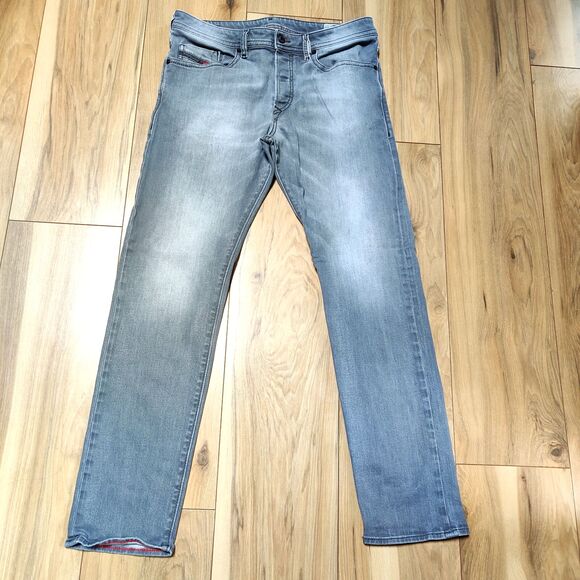 Diesel Jeans Gray Mens TAG 32 x 32 (34X30) Buster Grey Stretch Reg Slim Tapered - Picture 1 of 16